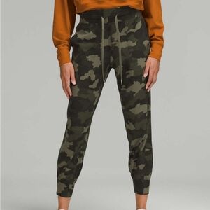 Lululemon Ready To Rulu Green Camo Print Joggers W Pockets Size 14